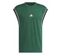 adidas Men's Basketball All World Sleeveless Tank, Team Dark Green/Black, S