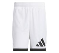 adidas Men's Basketball Badge of Sport Short, White/Black, S 5 inch