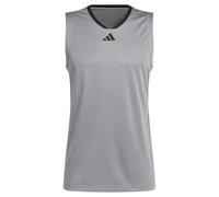 adidas Men's Basketball Legends Tank, Grey Three/Black, L
