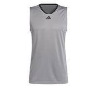 adidas Men's Basketball Legends Tank, Grey Three/Black, S
