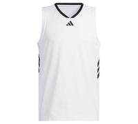 adidas Men's Basketball Legends Tank Shirt, White/Black, M