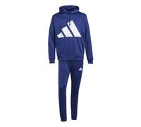 adidas Men's BIG LOGO FRENCH TERRY HOODED TRACKSUITS, dark blue, L