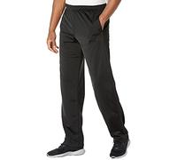 adidas Men's Big & Tall Essentials Warm-Up Open Hem 3-Stripes Tracksuit Bottoms, Black/Black, Medium/Tall