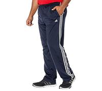 adidas Men's Big & Tall Essentials Warm-Up Open Hem 3-Stripes Tracksuit Bottoms, Legend Ink/White, Medium/Tall
