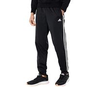 Adidas Men's Big & Tall Essentials Warm-Up Slim Tapered 3-Stripes Tracksuit Bottoms, Black/White, X-Large/Tall