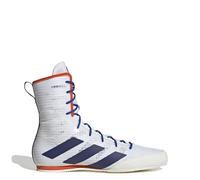 Adidas Box Hog 4 Boxing Boots - White/Dark Blue/Royal Blue Ring Sparring Shoes
