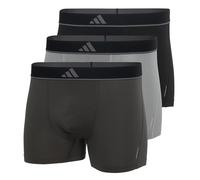 adidas Mens Boxer Shorts 3-Pack Trunks Active Micro Flex Logo Black/Grey
