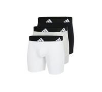3 Pack Active Flex Cotton Boxer Briefs Black/Grey/White S