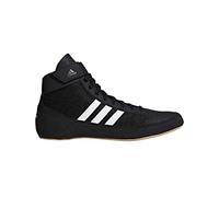 adidas Men's Boy's HVC2 Wrestling Mat Shoe Ankle Strap (Black/White, 13)