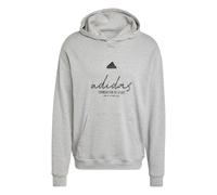 adidas Men's BRAND LOVE FRENCH TERRY HOODIE, MEDIUM GREY HEATHER, L