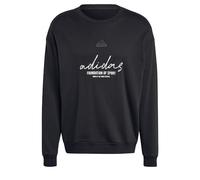 adidas Men's BRAND LOVE FRENCH TERRY SWEATSHIRT, black, S