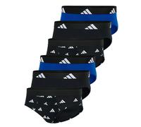 adidas Mens Briefs 6-Pack Active Flex Cotton Logo Solid Colors