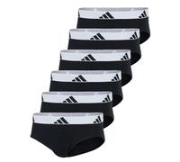 adidas Mens Briefs 6-Pack Active Flex Cotton Logo Solid Colors