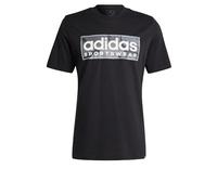 adidas Men's Camo Linear Graphic Tee, Black/Grey, M Tall