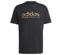 adidas Men's CAMO Linear Graphic TEE, Black, S