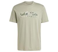 adidas Men's CAMO Linear Graphic TEE, Silver Pebble, M