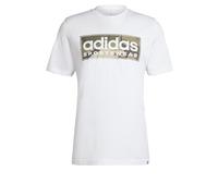 adidas Men's Camo Linear Graphic Tee, White, XL