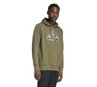 adidas Men's CAMO MODERN LOGO GRAPHIC HOODIE, olive strata, M