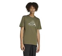 adidas Men's CAMO Modern Logo Graphic T-Shirt, Olive strata, XXL