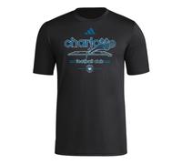 adidas Men's Charlotte FC Vintage World Pre-Game Short Sleeve T-Shirt