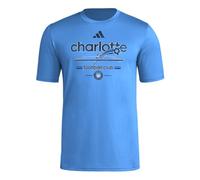 adidas Men's Charlotte FC Vintage World Pre-Game Short Sleeve T-Shirt