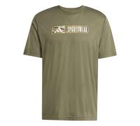 adidas Men's Climacool CAMO Linear Graphic T-Shirt, Olive strata, L