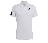 Adidas Men's Club 3STR Polo Shirt, White/Black, M