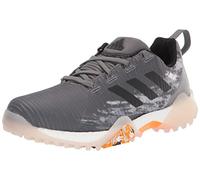 adidas Men's CODECHAOS Spikeless Golf Shoes, Grey Four/Core Black/Orange Rush, 9.5