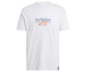 adidas Men's Codes Linear Graphic TEE, Light Grey Heather, M