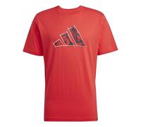adidas Men's Codes Photoreal Logo Graphic T-Shirt, Pure Ruby, M
