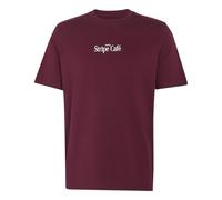 adidas Men's Coffee Cafe Donut Bag Graphic Shirt, Maroon, M