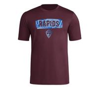 adidas Men's Colorado Rapids Short Sleeve Pre-Game T-Shirt, Team Maroon/Colorado Rapids, XXL Tall