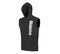 adidas Men's Community Vertical Hoody Sleeveless Boxing Hoodie Sleeveless Black/White XXL, black/white, XXL