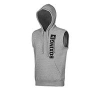 adidas Men's Community Vertical Hoody Sleeveless Boxing Hoodie Sleeveless Grey/Black, M, grey/black, M