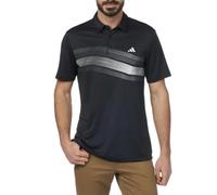 adidas Men's Core Chest Stripe Polo Shirt, Black, Medium