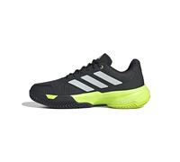 adidas Men's CourtJam Control 3 Clay Tennis Shoes, Carbon/Zero met./Lucid Lemon, 12.5 UK