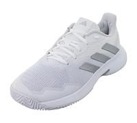 adidas Women`s CourtJam Control Tennis Shoes White and Metallic Silver, Footwear White/Silver Metallic/Grey One, 8