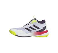 adidas Men's Crazyflight 6 Mid Top Indoor Sneaker, White/Aurora Met./Semi Lucid Red, 10.5 UK