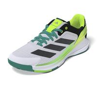 adidas Men's Crazyquick Boost Padel Shoes, Cloud White/Core Black/Lime Burst, 5.5 UK