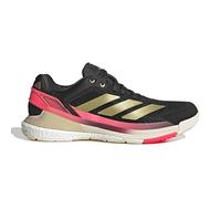 adidas Mens Crazyquick Boost Padel Sneakers Shoes - White, Black/Gold Metallic/Solar Turbo, 8