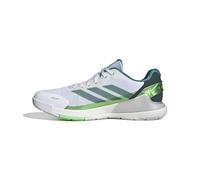 adidas Men's Crazyquick Lightstrike Padel Shoes, Cloud White/Aurora Ivy/Lime Burst, 10.5 UK