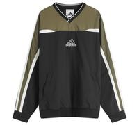 Adidas Men's Cutline Pullover Crew Sweat Black/Olive Strata