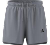 adidas Men's D4T Power Essentials Workout MESH Shorts, Halo Silver, M 5 inch