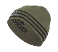 adidas Men's Eclipse Reversible Beanie, Olive Strat-Shadow Olive/Black/Grey, One Size