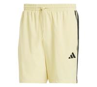 adidas Men's Essential Three Stripes Chelsea Base Short, Powder Yellow/Black, L