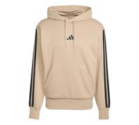 adidas Men's ESSENTIAL THREE STRIPES FLEECE HOODIE, warm sandstone/black, M