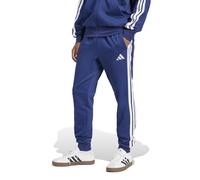 adidas Men's Essential Three Stripes Fleece Pant, Dark Blue/White, XS