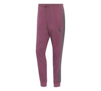 adidas Men's Essential Three Stripes Fleece Pants, Maroon/Black, M Short