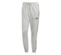 adidas Men's Essential Three Stripes Fleece Pants, Medium Grey Heather/Black, XXL