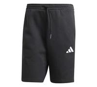 adidas Men's Essential Three Stripes Fleece Short Shorts, Black/White, L